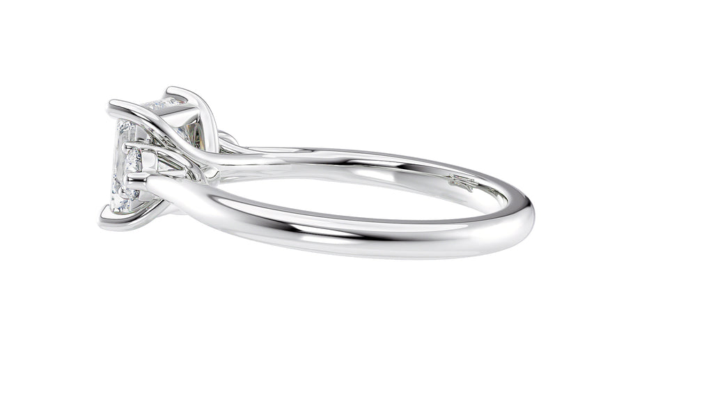 Princess Cut Classic 3 Stone Diamond Engagement Ring