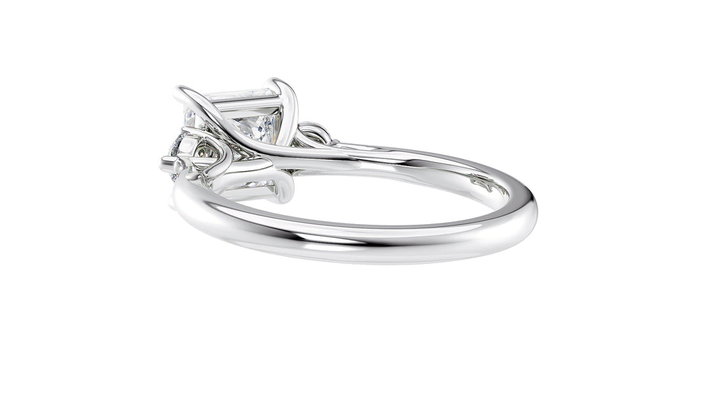 Princess Cut Classic 3 Stone Diamond Engagement Ring