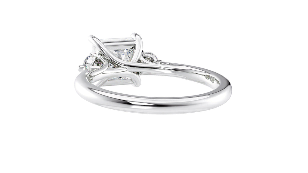 Princess Cut Classic 3 Stone Diamond Engagement Ring