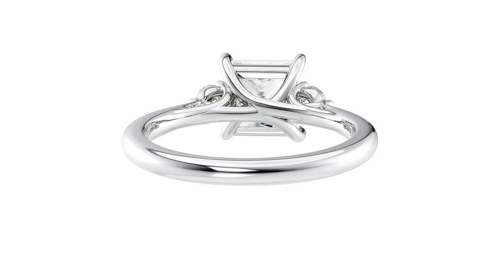 Princess Cut Classic 3 Stone Diamond Engagement Ring