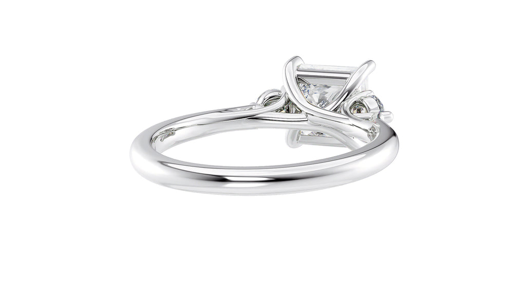 Princess Cut Classic 3 Stone Diamond Engagement Ring