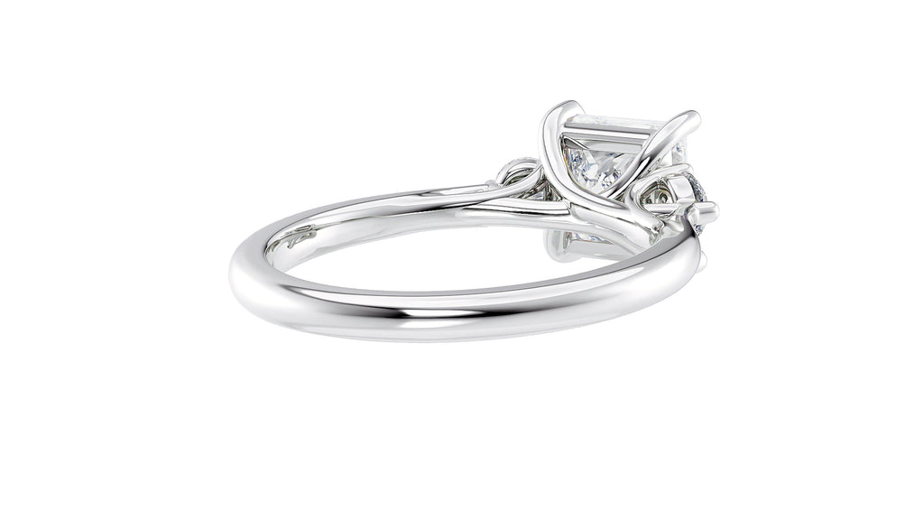 Princess Cut Classic 3 Stone Diamond Engagement Ring