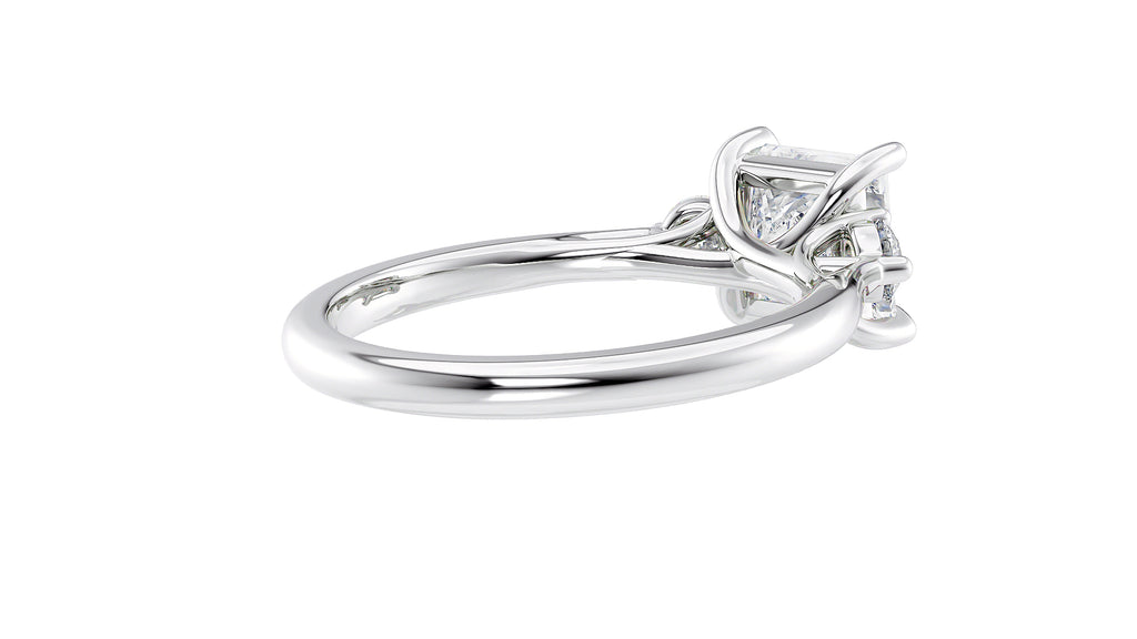 Princess Cut Classic 3 Stone Diamond Engagement Ring