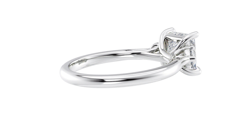 Princess Cut Classic 3 Stone Diamond Engagement Ring