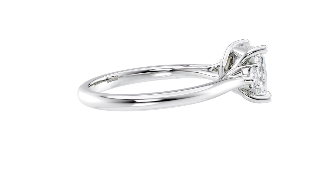 Princess Cut Classic 3 Stone Diamond Engagement Ring