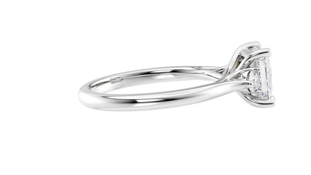 Princess Cut Classic 3 Stone Diamond Engagement Ring