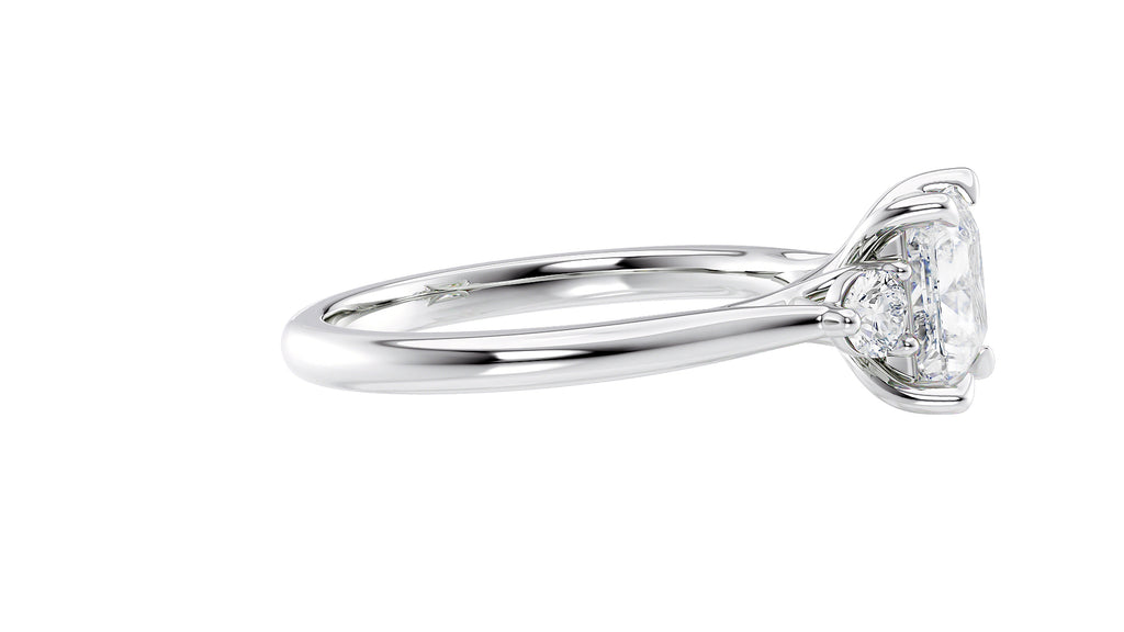 Princess Cut Classic 3 Stone Diamond Engagement Ring