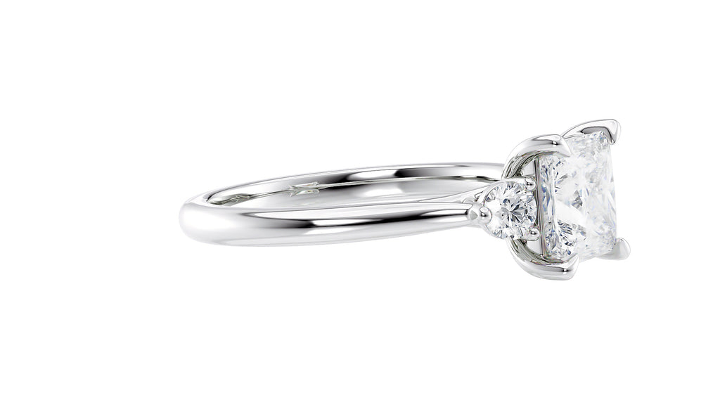 Princess Cut Classic 3 Stone Diamond Engagement Ring