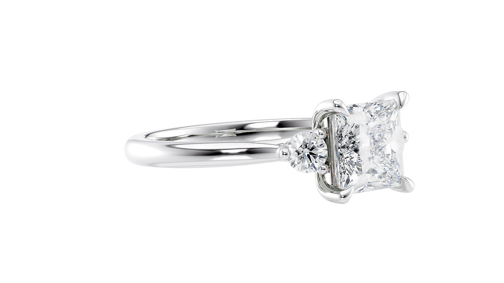 Princess Cut Classic 3 Stone Diamond Engagement Ring