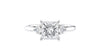 Princess Cut Classic 3 Stone Diamond Engagement Ring
