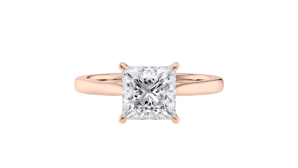 Princess Cut Solitaire Diamond Engagement Ring