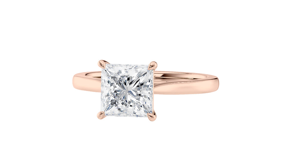 Princess Cut Solitaire Diamond Engagement Ring