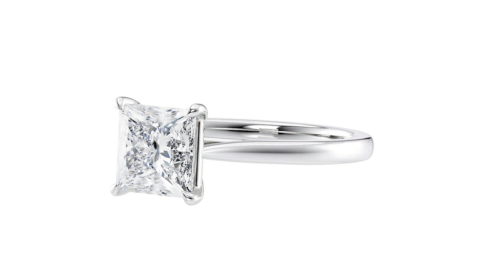 Princess Cut Solitaire Diamond Engagement Ring