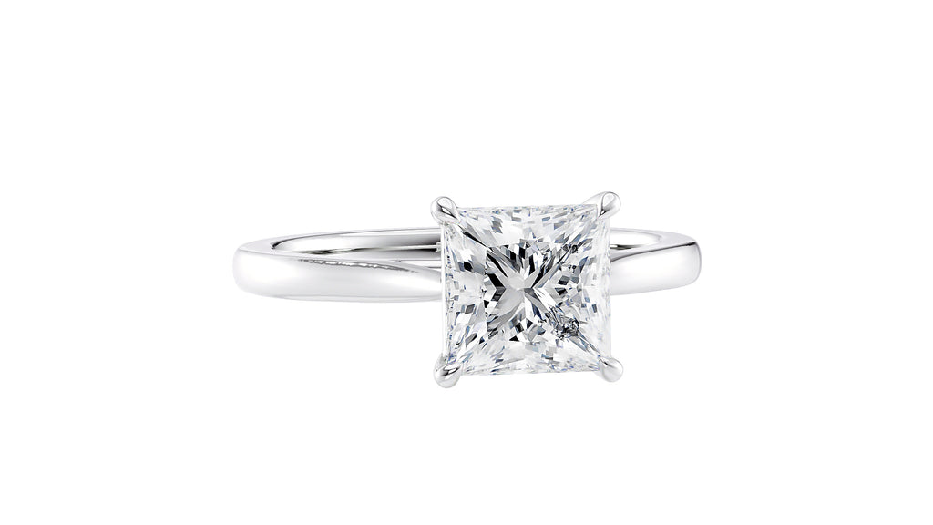 Princess Cut Solitaire Diamond Engagement Ring