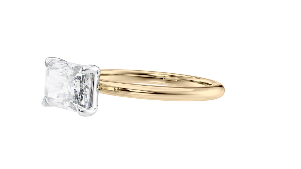 Radiant Cut Solitaire East-West Diamond Engagement Ring