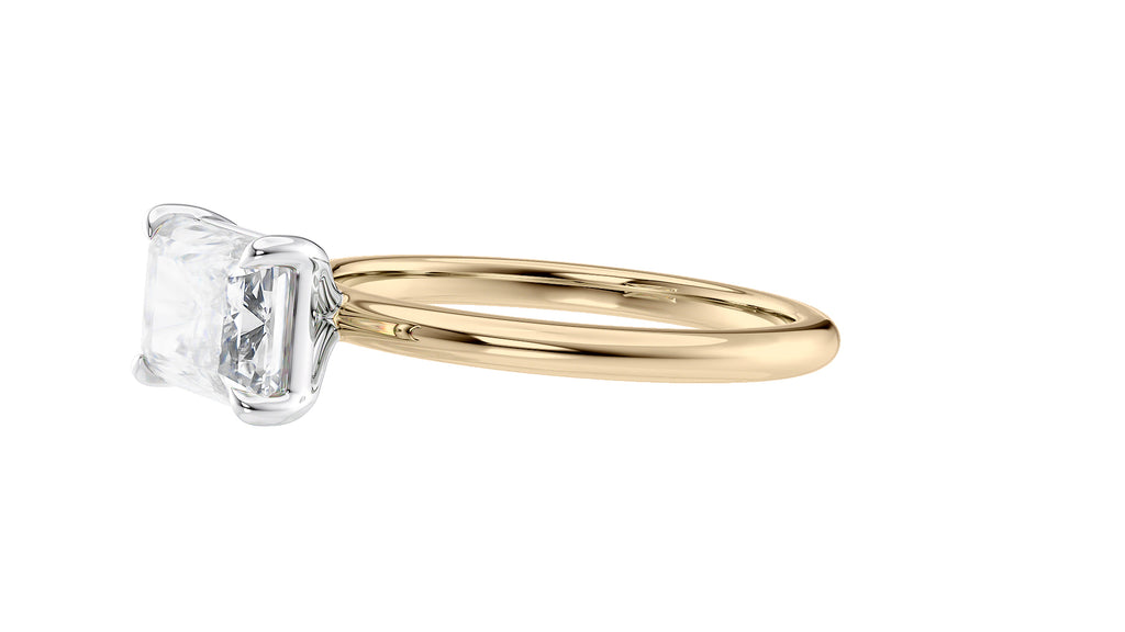 Radiant Cut Solitaire East-West Diamond Engagement Ring