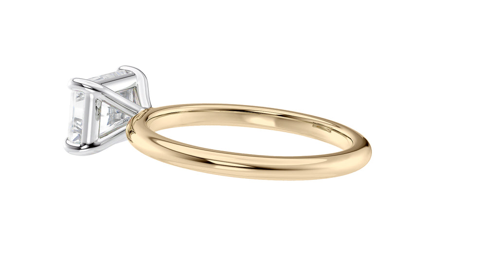 Radiant Cut Solitaire East-West Diamond Engagement Ring