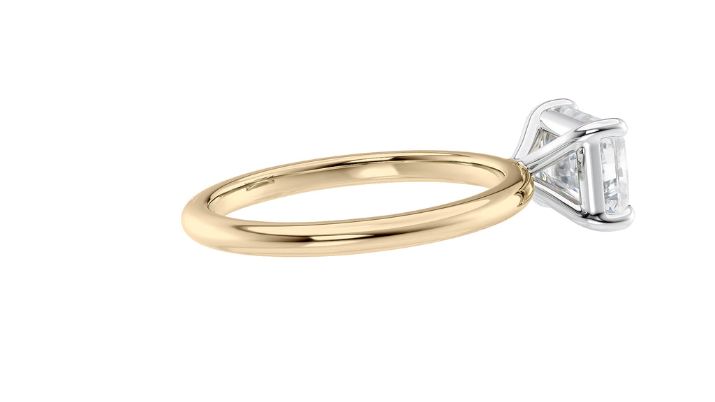 Radiant Cut Solitaire East-West Diamond Engagement Ring
