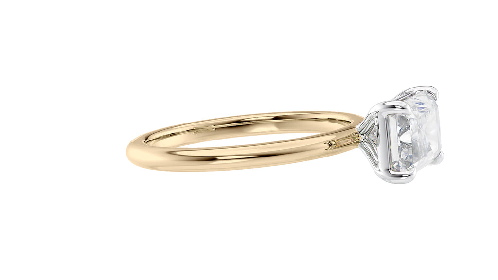 Radiant Cut Solitaire East-West Diamond Engagement Ring