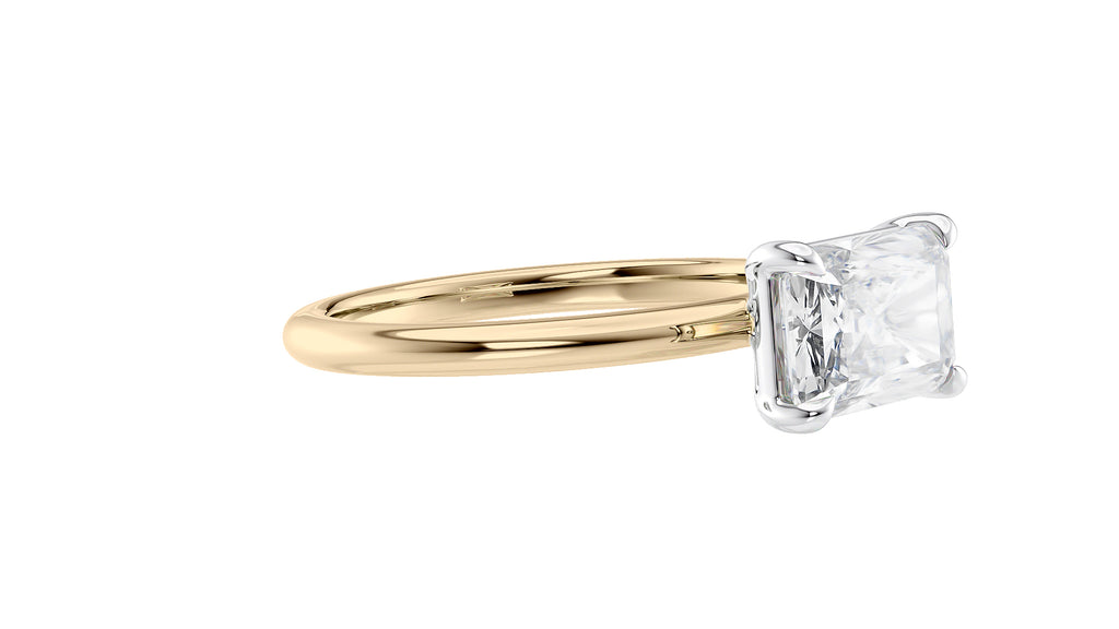 Radiant Cut Solitaire East-West Diamond Engagement Ring