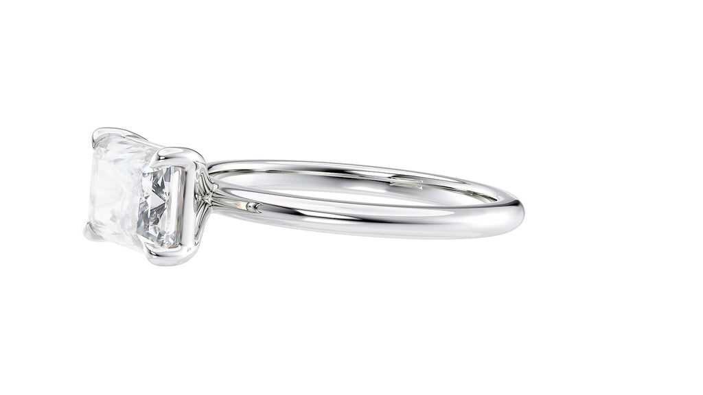Radiant Cut Solitaire East-West Diamond Engagement Ring