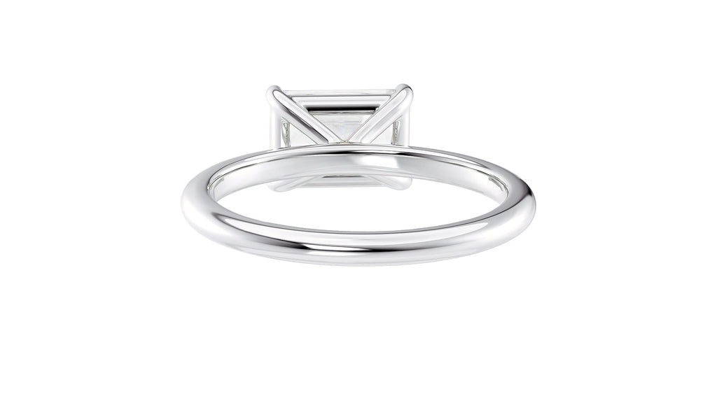 Radiant Cut Solitaire East-West Diamond Engagement Ring