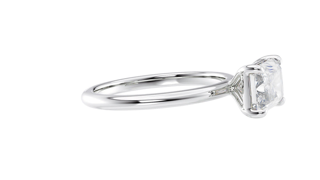 Radiant Cut Solitaire East-West Diamond Engagement Ring