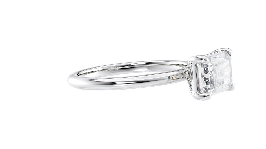 Radiant Cut Solitaire East-West Diamond Engagement Ring