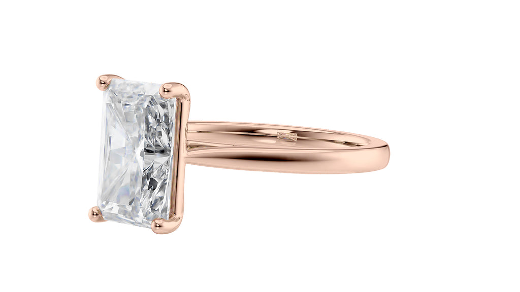 Radiant Cut Solitaire Diamond Engagement Ring