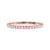 Rose gold 2mm diamond wedding ring front view.