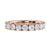 Diamond wedding ring 18ct rose gold front view.