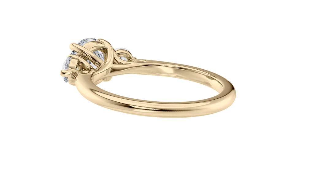 Round Classic 3 Stone Diamond Engagement Ring