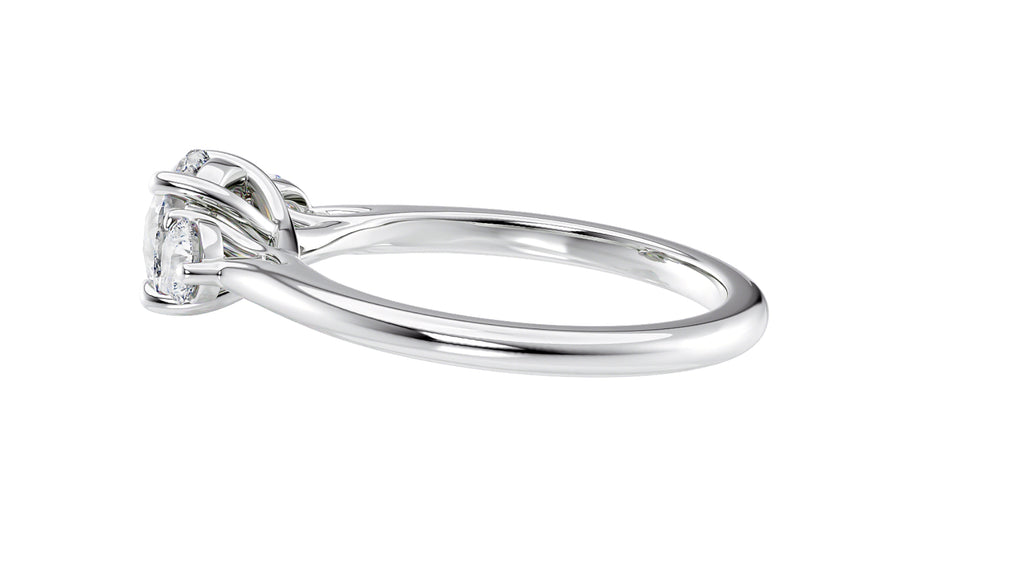 Round Classic 3 Stone Diamond Engagement Ring