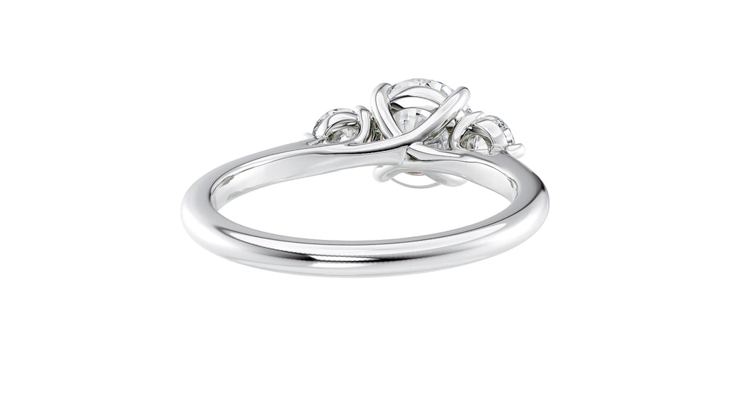 Round Classic 3 Stone Diamond Engagement Ring
