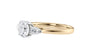 Round and Pear Cut Trilogy Diamond Engagement Ring