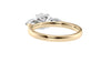 Round and Pear Cut Trilogy Diamond Engagement Ring