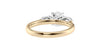 Round and Pear Cut Trilogy Diamond Engagement Ring