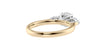 Round and Pear Cut Trilogy Diamond Engagement Ring