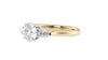 Round and Pear Cut Trilogy Diamond Engagement Ring