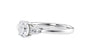 Round and Pear Cut Trilogy Diamond Engagement Ring
