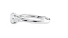 Round and Pear Cut Trilogy Diamond Engagement Ring
