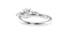 Round and Pear Cut Trilogy Diamond Engagement Ring