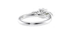 Round and Pear Cut Trilogy Diamond Engagement Ring