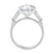 For sale engagement ring Ireland side profile of a 3 stone diamond set engagement ring on a white background/