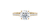 Round Solitaire Classic Diamond Band Engagement Ring