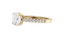Round Solitaire Classic Diamond Band Engagement Ring