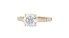 Round Solitaire Classic Diamond Band Engagement Ring