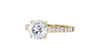 Round Solitaire Classic Diamond Band Engagement Ring
