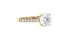 Round Solitaire Classic Diamond Band Engagement Ring