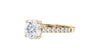 Round Solitaire Classic Diamond Band Engagement Ring